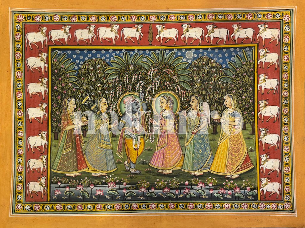 Krishna With Radha & Gopis Pichwai