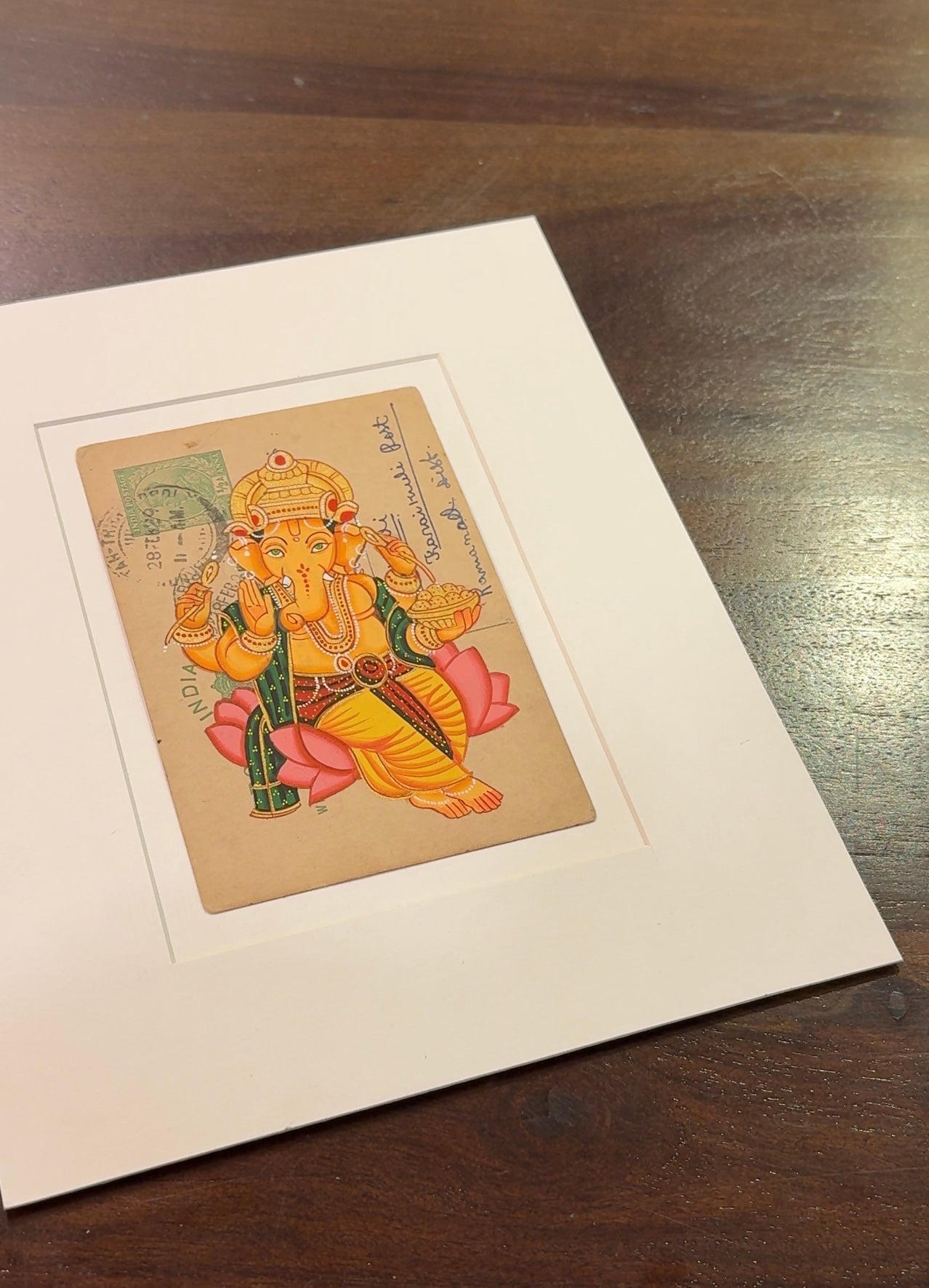 Diwali Ganesha On Lotus Postcard - Nakhrro