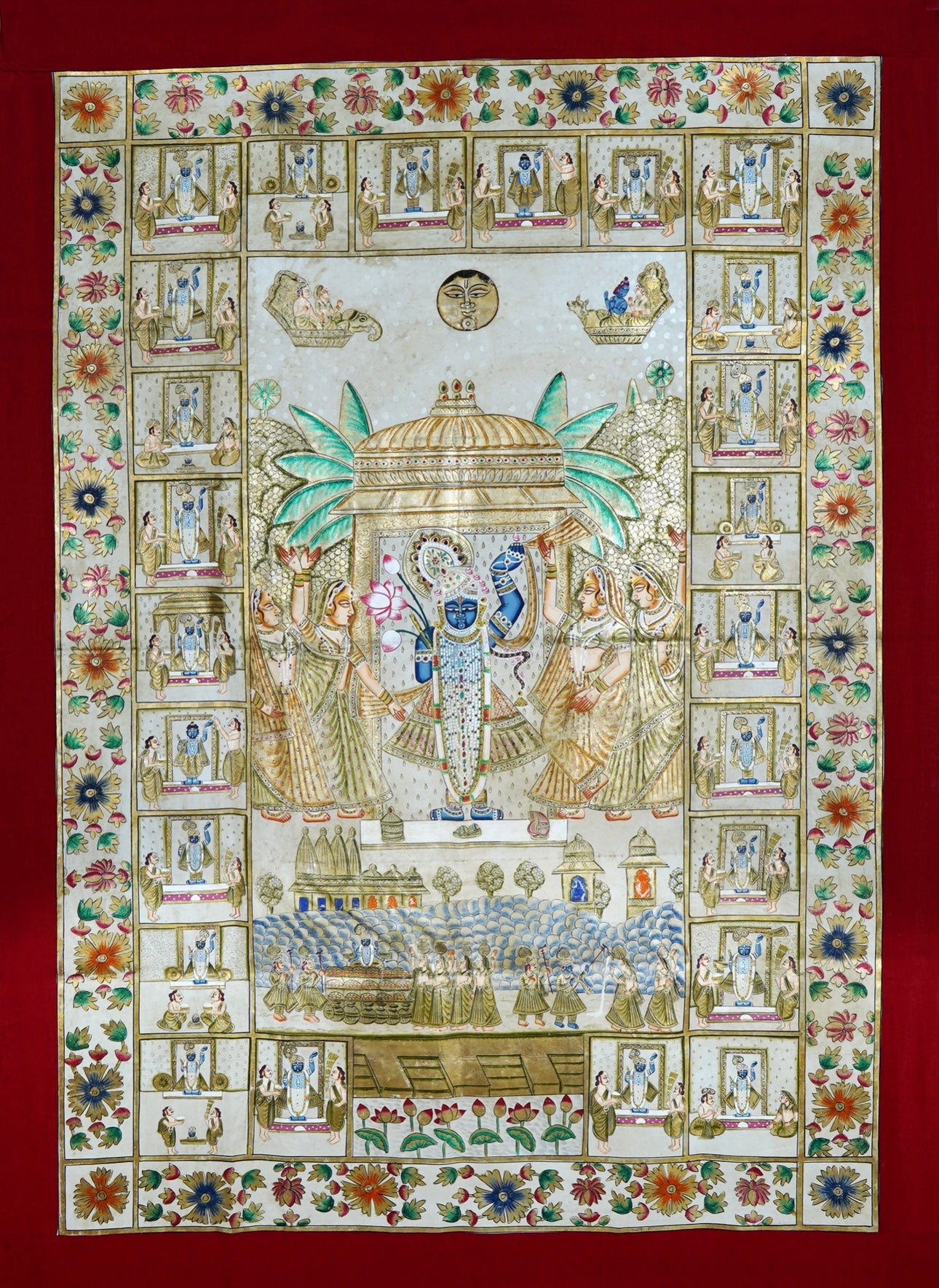 Pastel Shrinath Ji Pichwai - Nakhrro