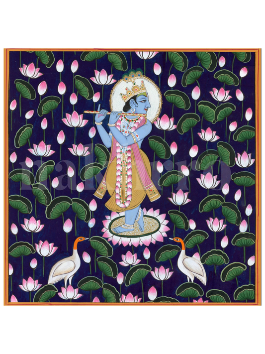 Krishna Around Lotus Pond