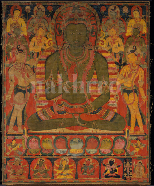 Seated Buddha Thangka – Tibetan Spiritual Art