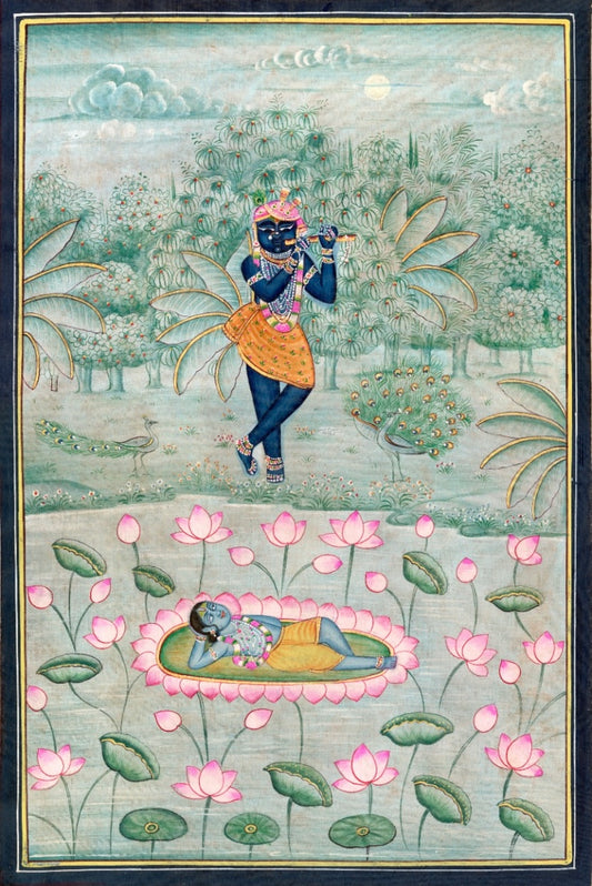 Krishna at Yamuna river bank