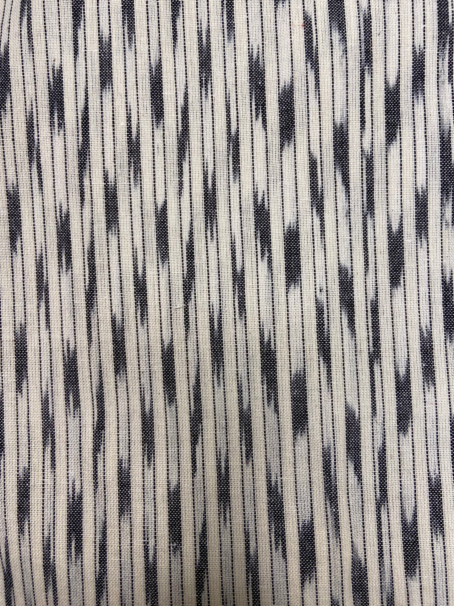 White Hand Weaved  Pochampally Ikat Cotton Fabric - Nakhrro