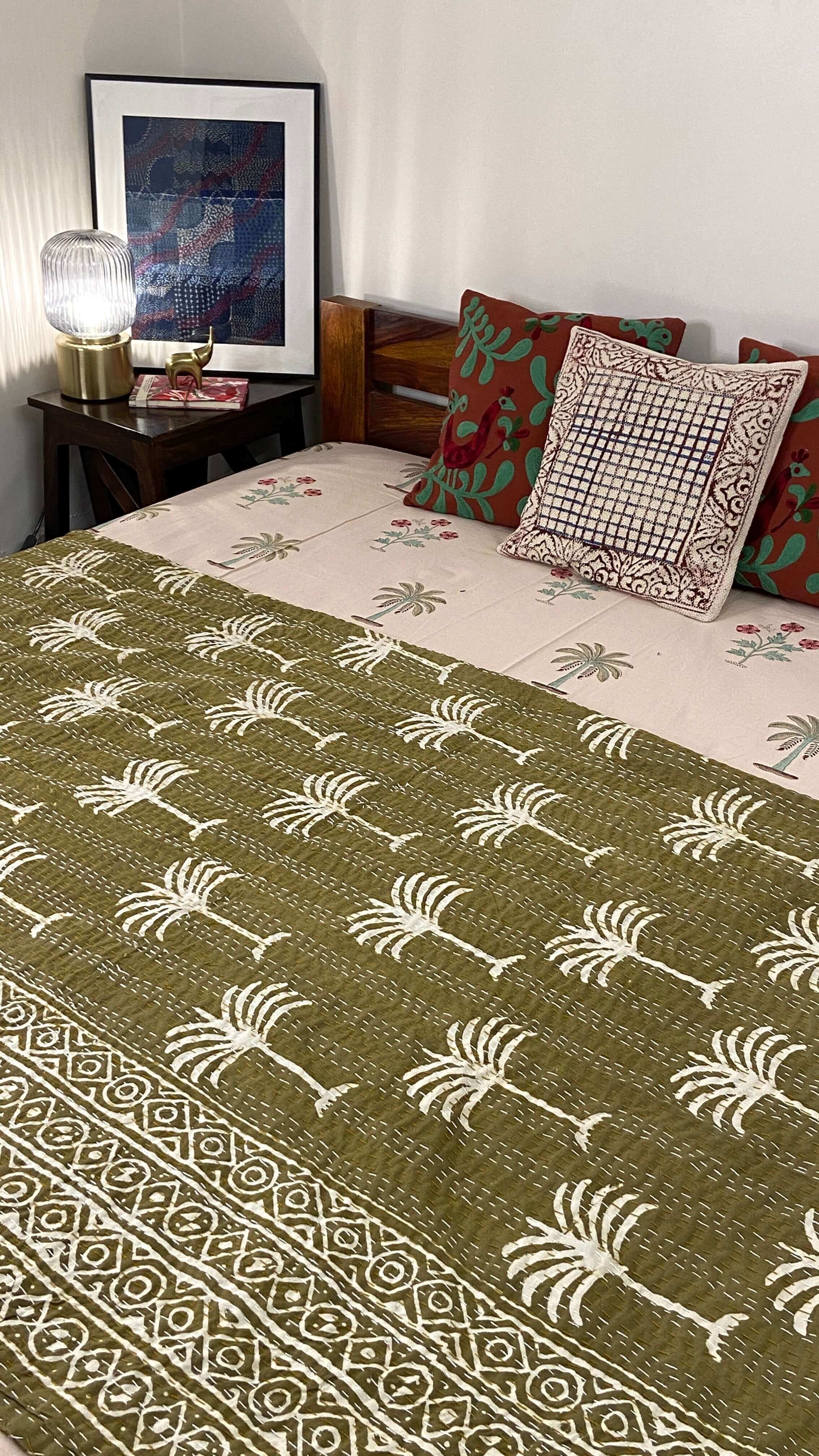 Eden Kantha Bedspread – outlets Double