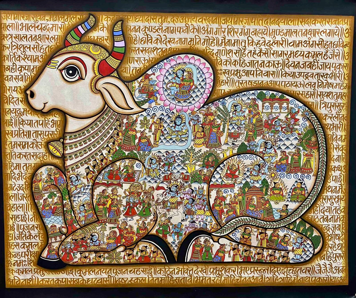 Shivpuran In Nandi Phad Archival Print - Nakhrro