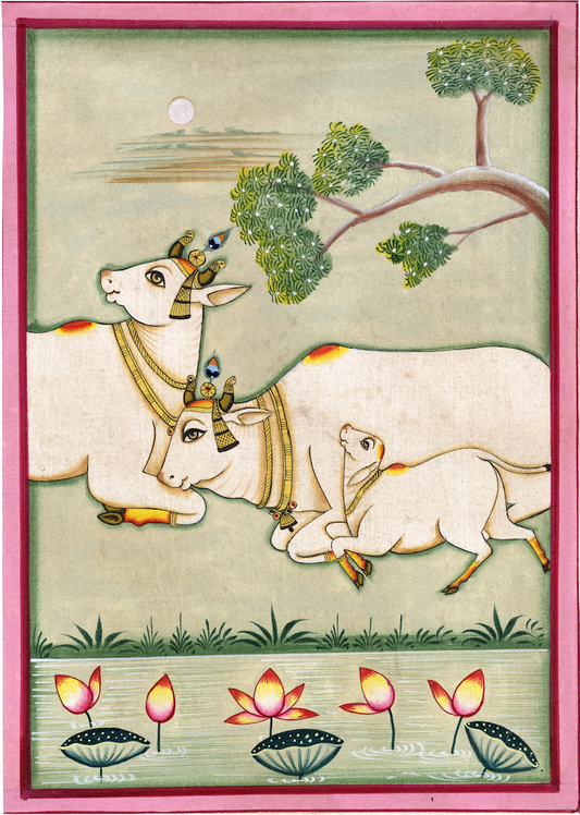 Happy Family Of Kamdhenu Cow - Nakhrro