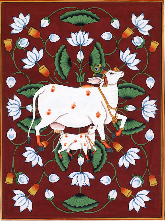 Red Kamdhenu with calf nandini - Nakhrro