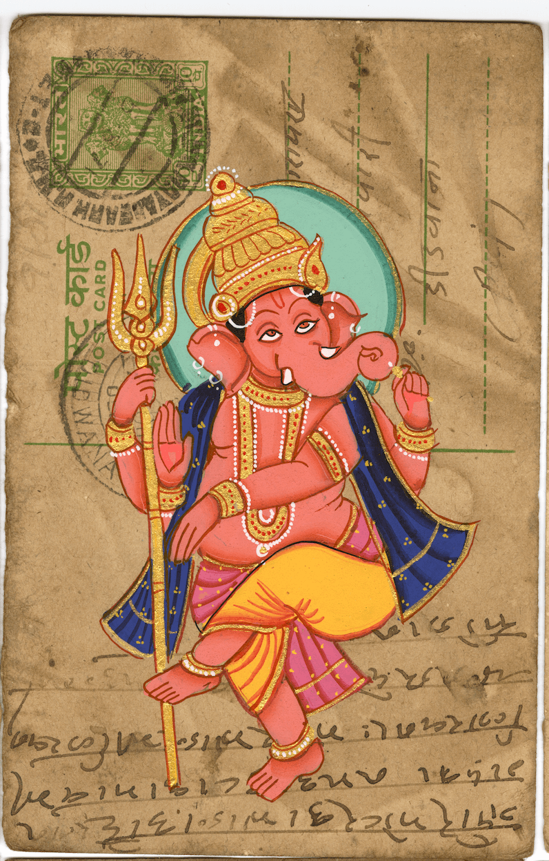 Shiv Ji Trishul Ganesha Postcard - Nakhrro