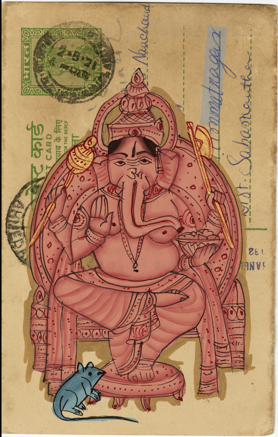 Magenta MahaGanesha Postcard - Nakhrro