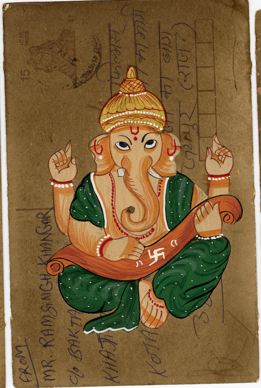 Ganesha Bahi-Khata Postcard