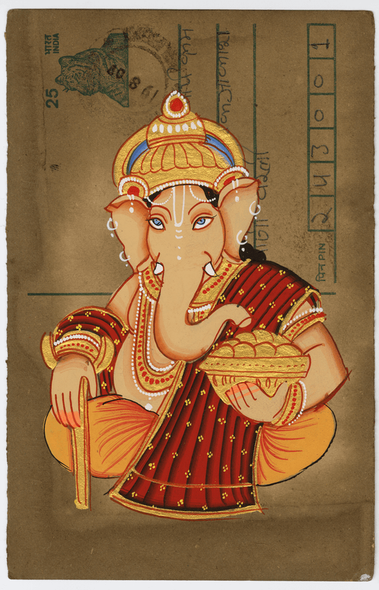 Ganesha With Laddus Postcard
