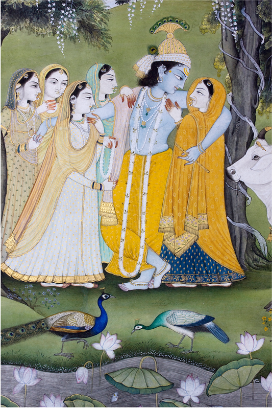 Krishna With Radha & Gopis