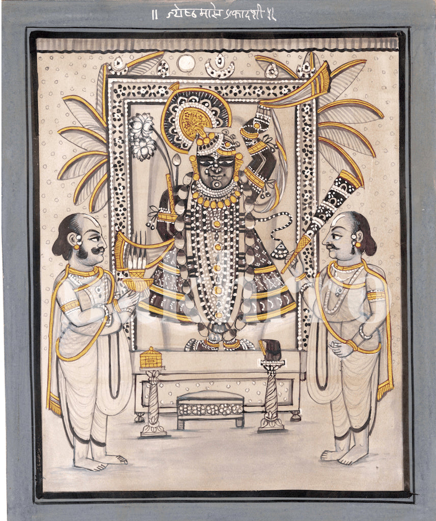 Black & White Jyeshtha Ekadashi Pichwai