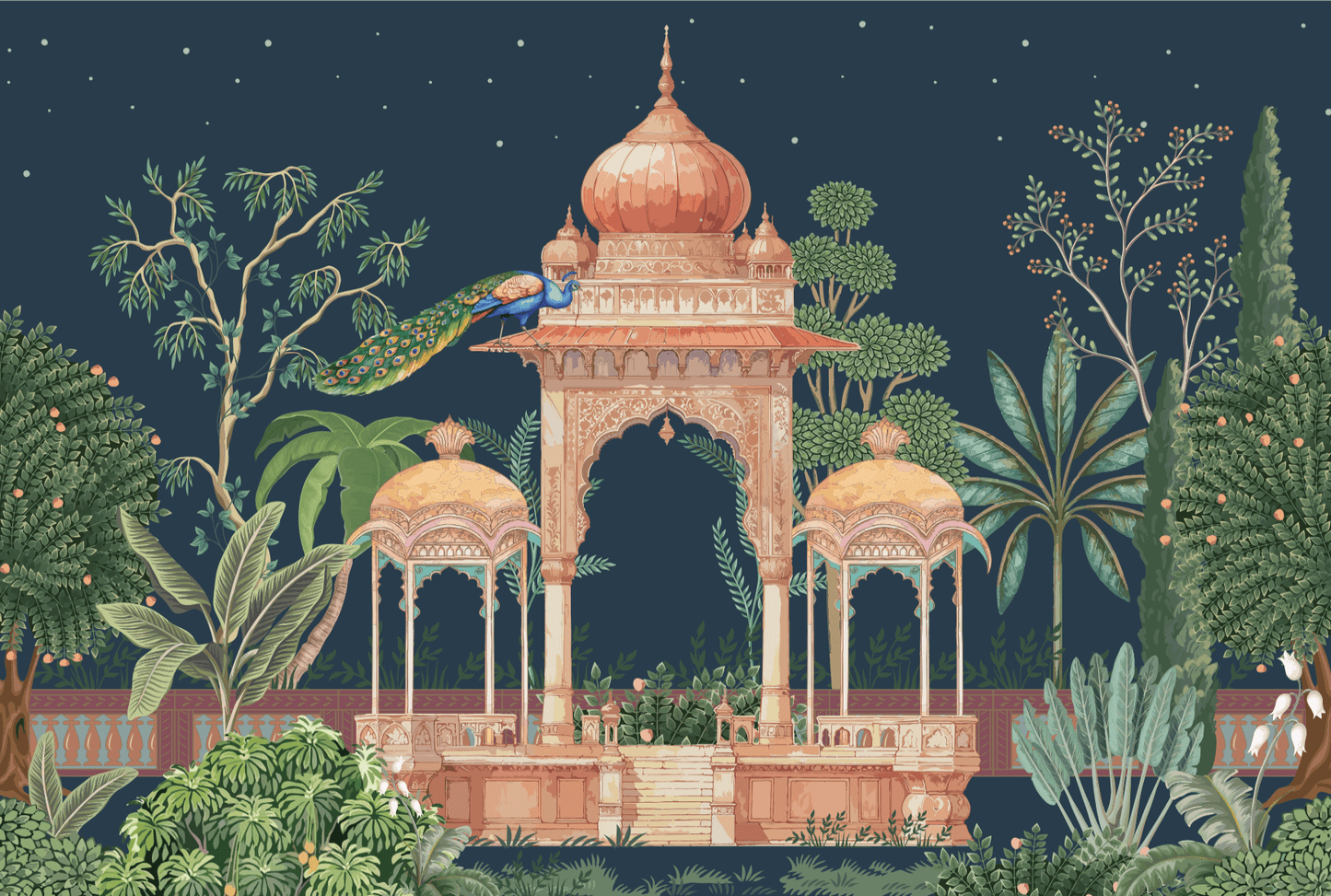 Midnight Blue Mughal Palace